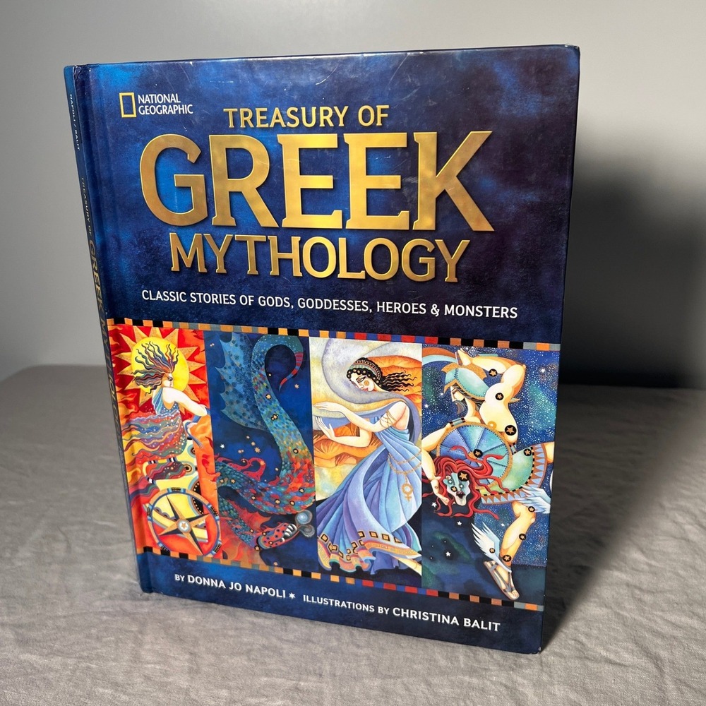 Treasury of Greek Mythology National Geographic Blue Illustrated Hardcover Book